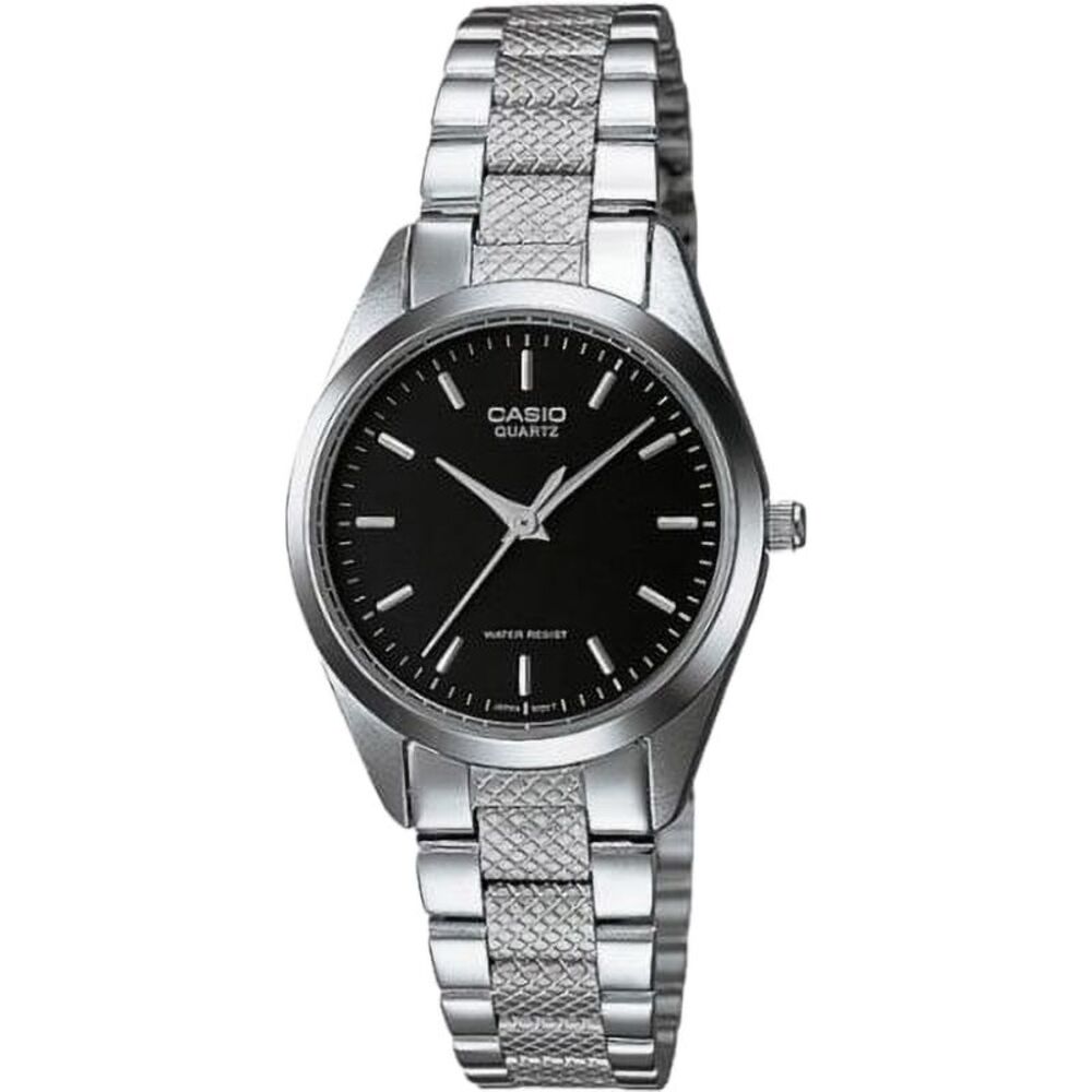 Casio Women’s Black Dial Stainless Steel Watch – LTP-1274D-1A